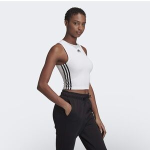 Adidas Women's White Zippable Tank Top